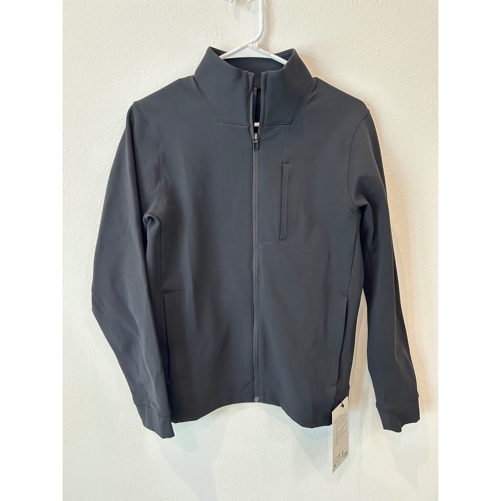 Lululemon Mens Sojourn Jacket Black Warpstreme Full Zip Track Jacket Size XS